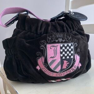 Juicy Couture y2k Velour Hobo or Bucket Bag. 2010.